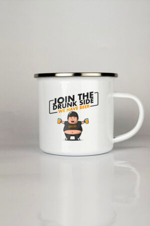 Join The Drunk Side Emaljmugg