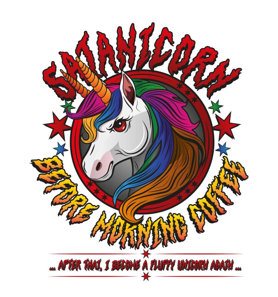 Satanicorn T-shirt tryck