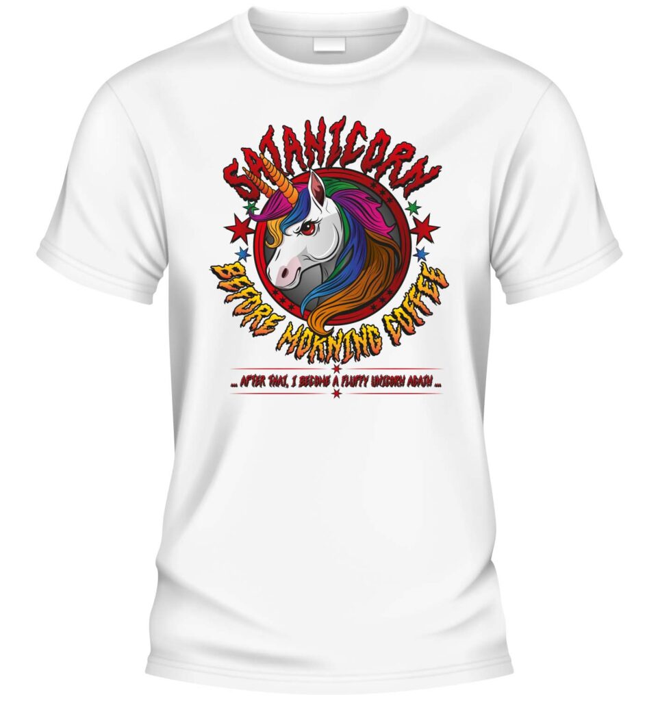 Satanicorn T-shirt Vit