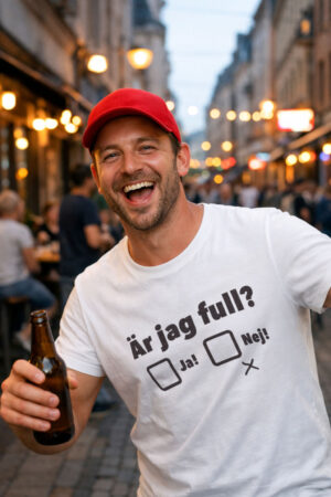 Är jag full? T-shirt med humor!