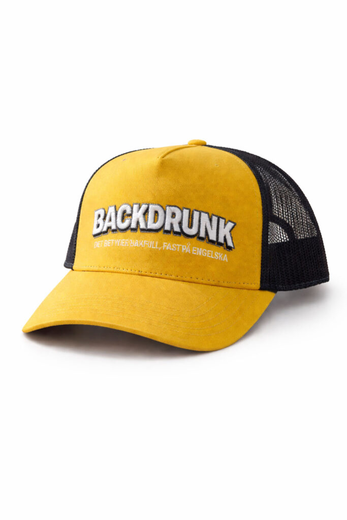 Backdrunk truckerkeps i gult.
